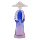 R Anatra for Murano, Chinese figure, a glass model,