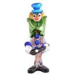 Large Murano glass clown model,