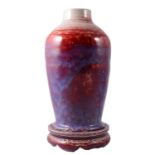 Ruskin Pottery, a high-fired vase on stand, 1926