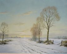 Roger Desoutter (1923-2020), 'Sundown', signed, ex. E Stacy Marks, oil on canvas, 39 x49cm