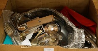 An assortment of silver plated ware