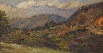 Attributed to Constance Manning, ‘Landscape’, unsigned, details verso to include provenance: ‘