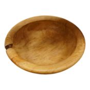 A large turned spalted sycamore bowl, 62cm diameter, inscribed to the base JM042 sycamore