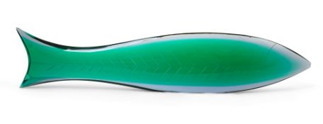 Flavio Poli (Italian, 1900-1984) for Seguso Vetri D'Arte - a Murano Sommerso glass fish, circa 1954,