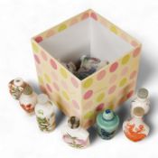 Twenty 20th century Chinese porcelain snuff bottles, various designs