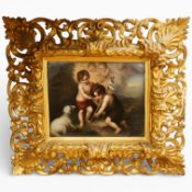 After Murillo, a late 19th century continental porcelain plaque, The Children of the Shell,