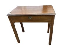 A George III rectangular mahogany architect's table, width 80cm, depth 47cm, height 73cm