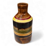 Guido Gambone (Italian 1909-1969), a large multi-coloured glazed earthenware vase, signed, 38cm