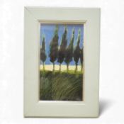 David Humphreys (b.1937), ‘High Summer, Provence’, monogrammed, inscribed verso, oil on board, 34