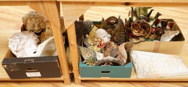 A collection of decorative masks including; Thai, Maori, Venetian, Greco-Roman, etc.