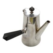 A George V silver café au lait pot, Jay, Richard Attenborough Co Ltd, Chester, 1931, height 17.