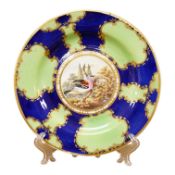 An early 19th century Spode ornithological cabinet plate, hand painted with a Chaffinch, 21cm in