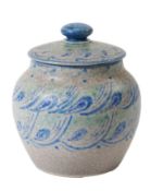 Gwladys M. Rodgers (1888-1946) for Pilkington's Royal Lancastrian, a bulbous jar and cover, all-over