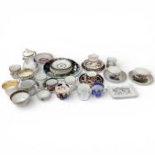 A collection of assorted 18th and 19th century teaware, water pot 16cm high