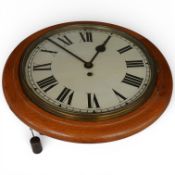 An early 20th century Astral, Coventry dial clock, in oak surround, dial 28cm