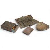 An Edwardian silver mesh evening bag, import marks for Birmingham, 1908, together with a silver