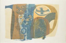 Julia Ball (1930-2025), ‘Byzantine Church Interior’, signed in pencil and dated ‘65, limited edition