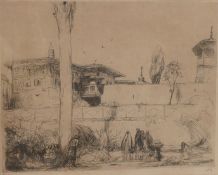 Marius Bauer (Dutch, 1867-1932), Bachi Serai, depicting groups of women in a Harem standing by a