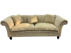A Contemporary bespoke Mulberry sofa, width 220cm, depth 95cm, height 77cm