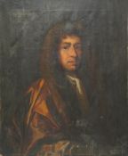 English school, late 17th / early 18th century school, Portrait of a gentleman with drapery,
