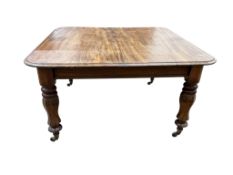 A Victorian mahogany dining table, four extra leaves, 300cm extended, depth 126cm, height 74cm