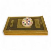 A Perthshire spaced millefiori and upset muslin paperweight, 1971, 6.5cm in diameter