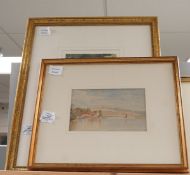 Jenika Cabarrus (b.1968), A garden scene, signed lower left, watercolour, 24 x 16cm, together with a