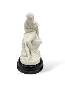 John Bell (1811-1895), a Minton Parian figure of Dorothea, on ebonised wood base, 40cm high