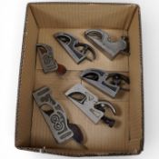 Six small Preston bullnose and shoulder planes