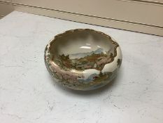 A large Japanese satsuma pottery bowl, early 20th century, 23.5cm diameter