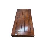 A Victorian mahogany bagatelle table, width 63cm, depth 122cm, height 14cm