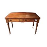 A Victorian Aesthetic movement pine writing table, width 111cm, depth 54cm, height 80cm