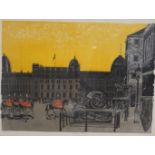 Robert Tavener (1920-2004), ‘Horse Guards and Cadiz Cannon’, signed in pencil to the margin,