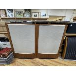 A pair of Quad ESL 63 QA floor standing electrostatic speakers, 108.5cm high, 73cm wide