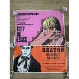 Peter Strausfeld (German / British, 1910-80), two original linocut quad film posters, circa 1970s,'