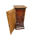 Lepidoptera / Entomology collection contained within a twenty drawer pine collector's cabinet, (