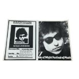 Bob Dylan, The Isle of Wight Festival of Music, 1969, double format original poster, 57 x 86.5cm