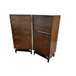 A pair of G Plan seven drawer chests, width 61cm, depth 41cm, height 128cm