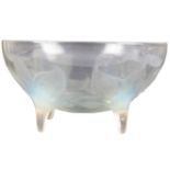 Rene Lalique (1860-1945): A 'Lys' opalescent footed glass bowl