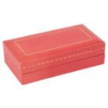 Cartier New York, an ear clip case, second half 20th century, black velvet lining, measuring