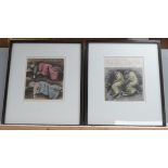 After Henry Moore (1898-1986), Two figures sharing the same blanket and sleeping child covered