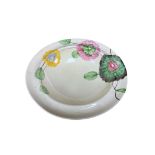 A Clarice Cliff Bizarre dessert bowl, 16cm in diameter