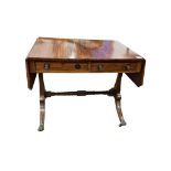 A Regency mahogany sofa table, width 88cm, depth 62cm, height 73cm