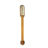 A Victorian oak stick barometer by Winter & Son, Newcastle, height 94cm