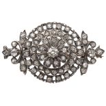 A Victorian diamond brooch, late 19th century