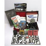 ASSORTED BUS MEMORABILIA comprising a conductor's Setright ticket machine, ex Eastern Counties