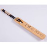 England v. West Indies 1997 Test match autographed Duncan Fearnley cricket bat