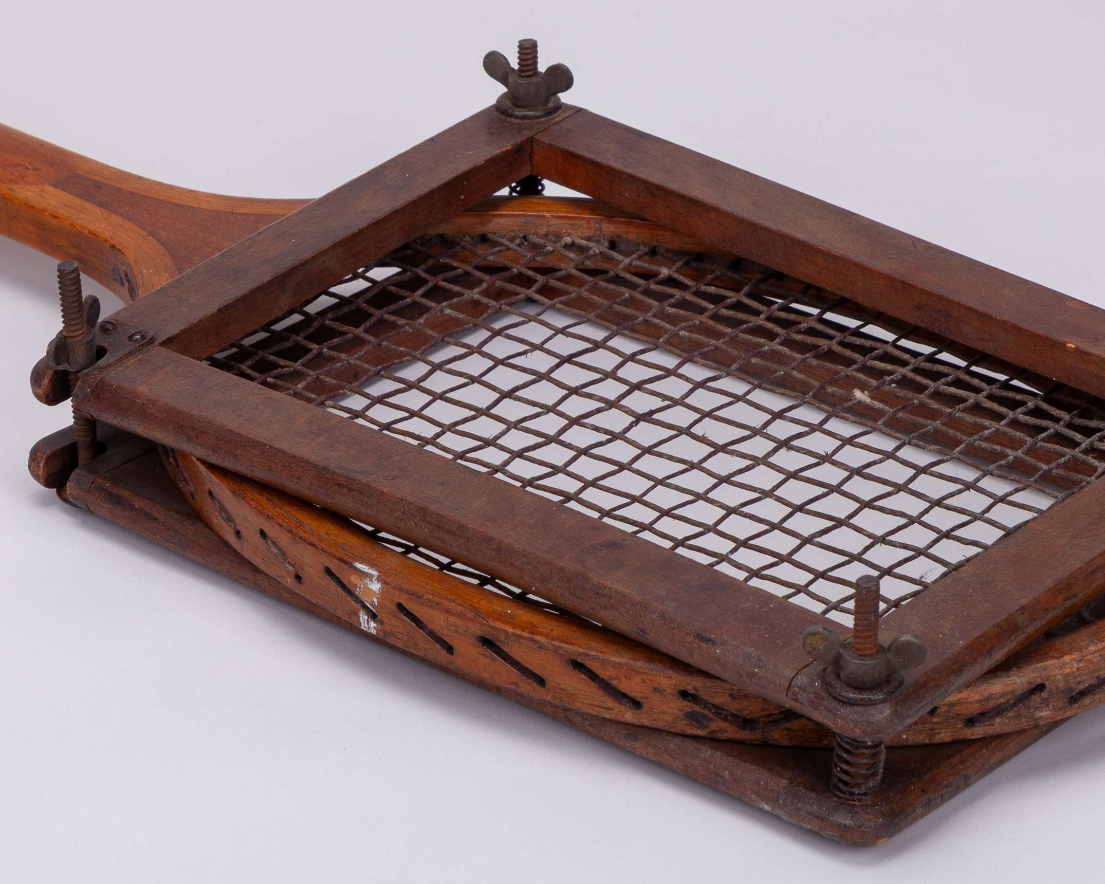 A vintage wooden Club tennis racket - Image 3 of 6