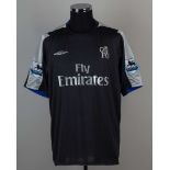 Tiago Mendes black and grey No.30 Chelsea match issued short-sleeved shirt, 2004-05