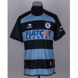 Juanito black and blue No.5 Real Sociedad short-sleeved shirt, 2006-07